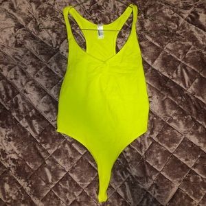 Neon American Apparel bodysuit